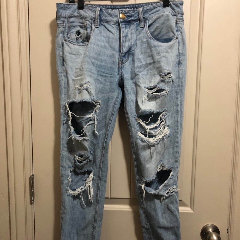 Tom Girl Fit Distressed Pants